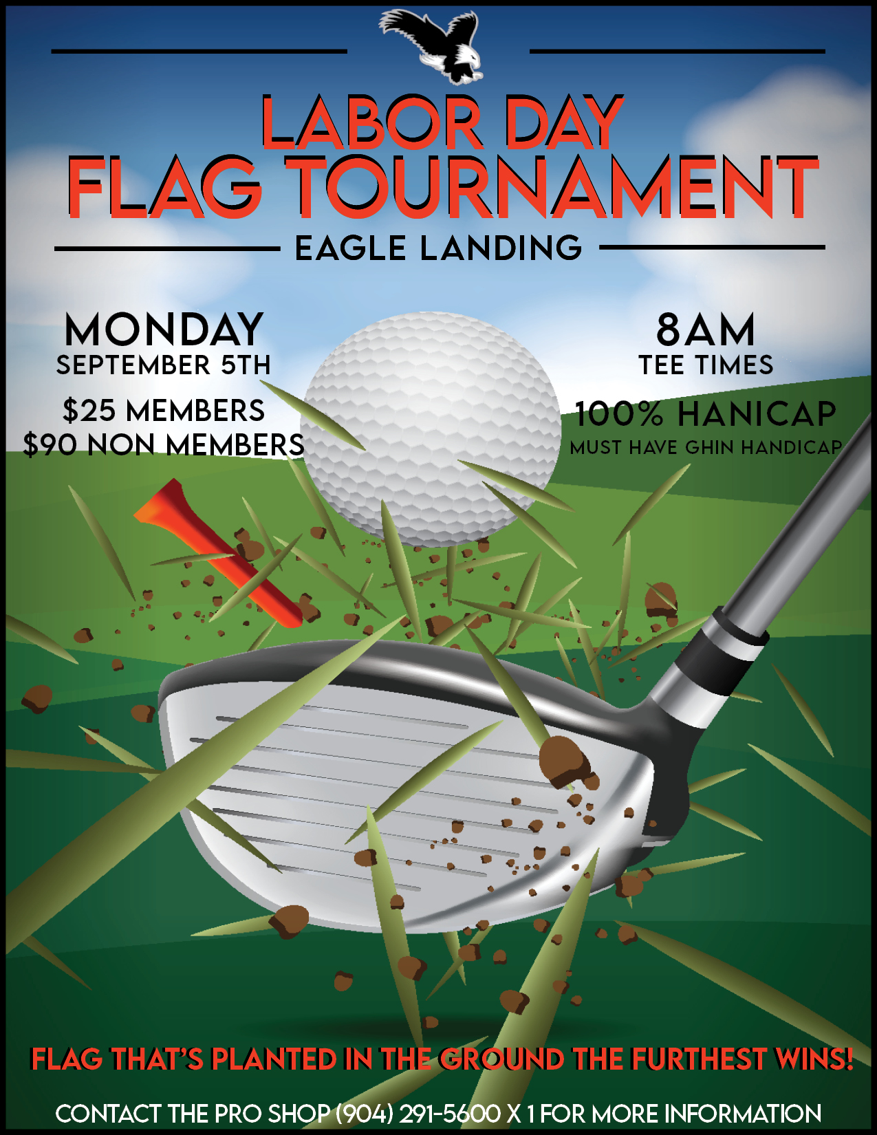 Eagle Landing Golf Calendar Event Labor Day Flag Tournament